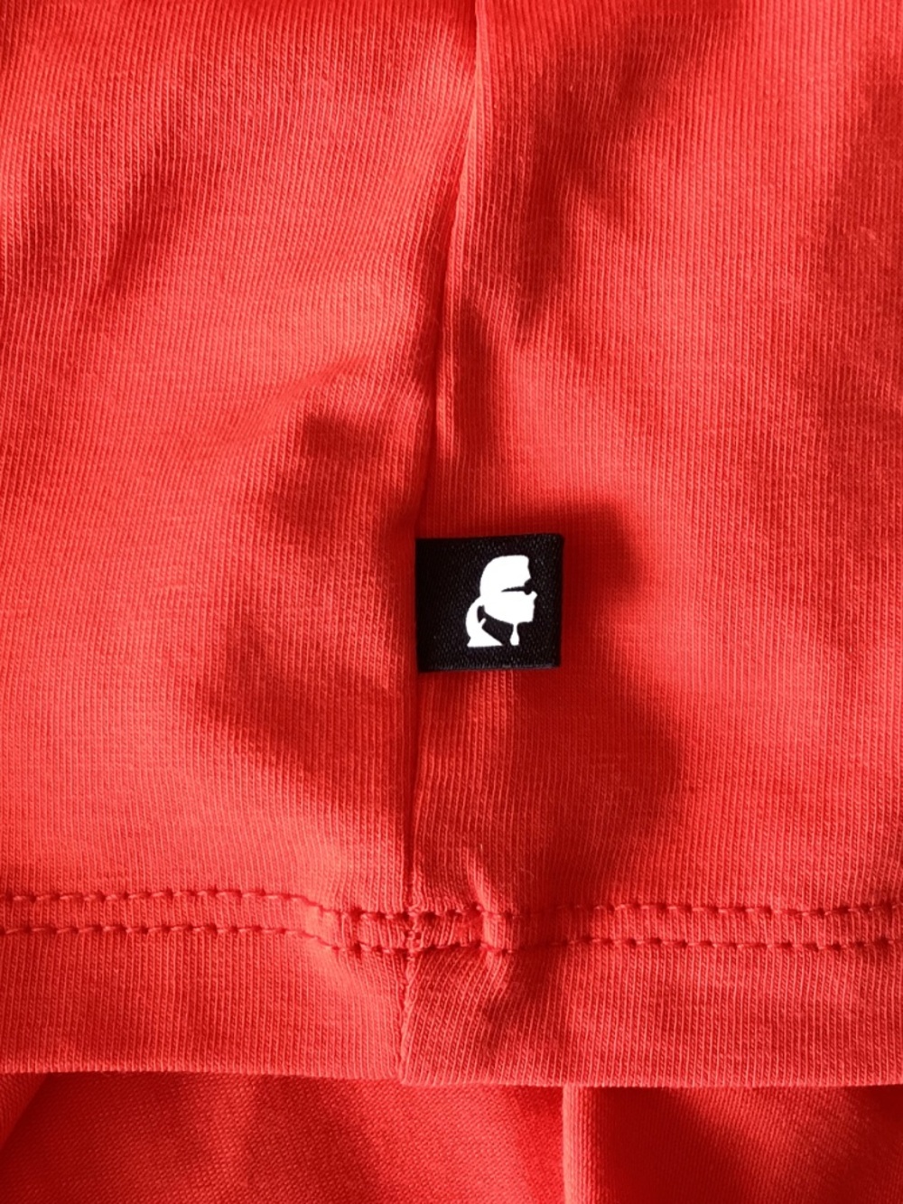 Karl Lagerfeld T-Shirt Women's, Apple Color Paris Logo Rhinestone, size S - Picture 8 of 8